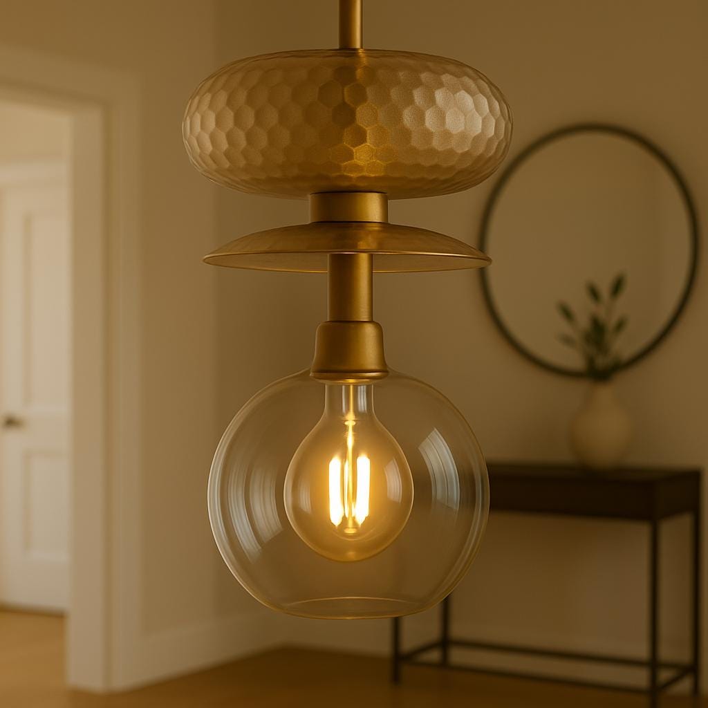 Glass Pendant Light Globe Ceiling Lamp Modern Brass Fixture Custom Kitchen Lighting Dining Room Island Living Room Decor