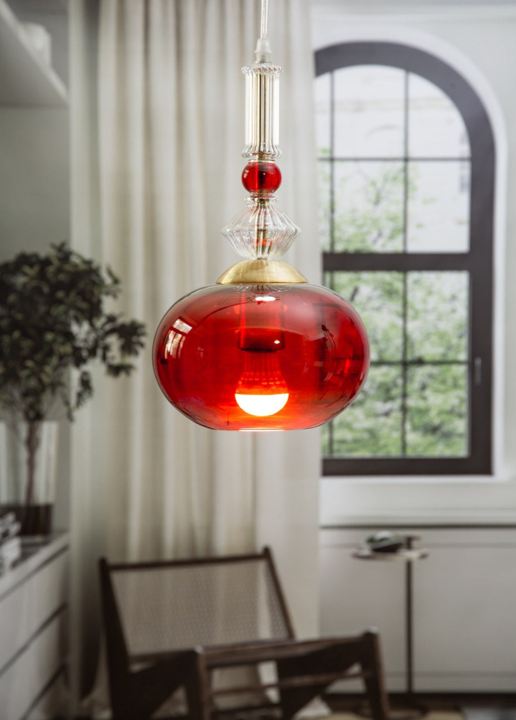 Customizable Blown Glass Pendant Light - Stylish mouth blown  pendant light - Personalized Ceiling Light- ceiling light - deco light fixture