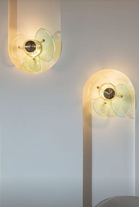 Handcrafted Floral Applique Glass Décor: Wall-Mounted Lighting Collection for Bedrooms, Bathrooms- Modern Wall Sconces - Elegant Wall Lamps