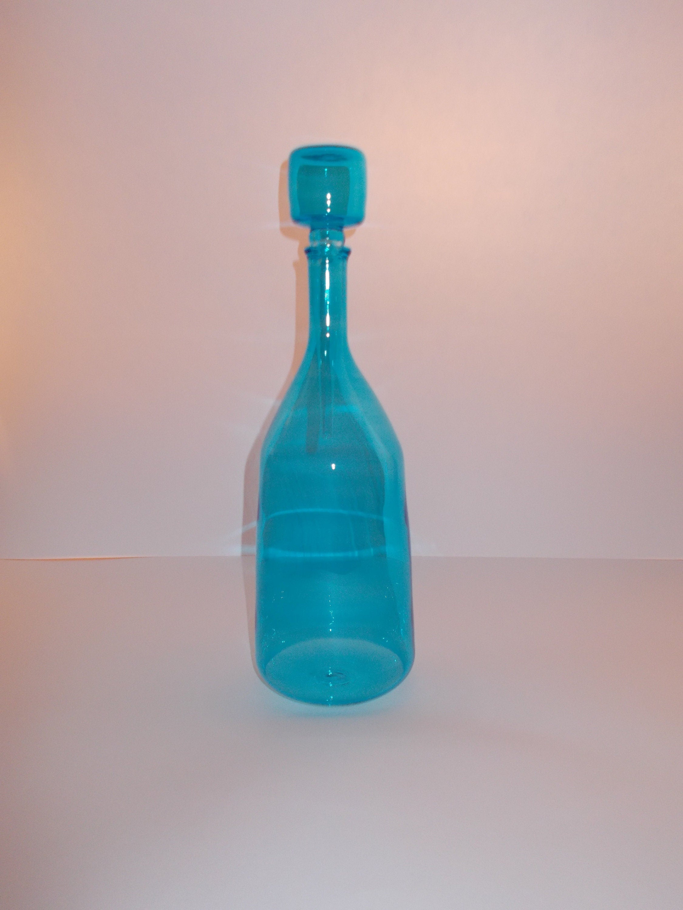 Blue GLASS VASE modern