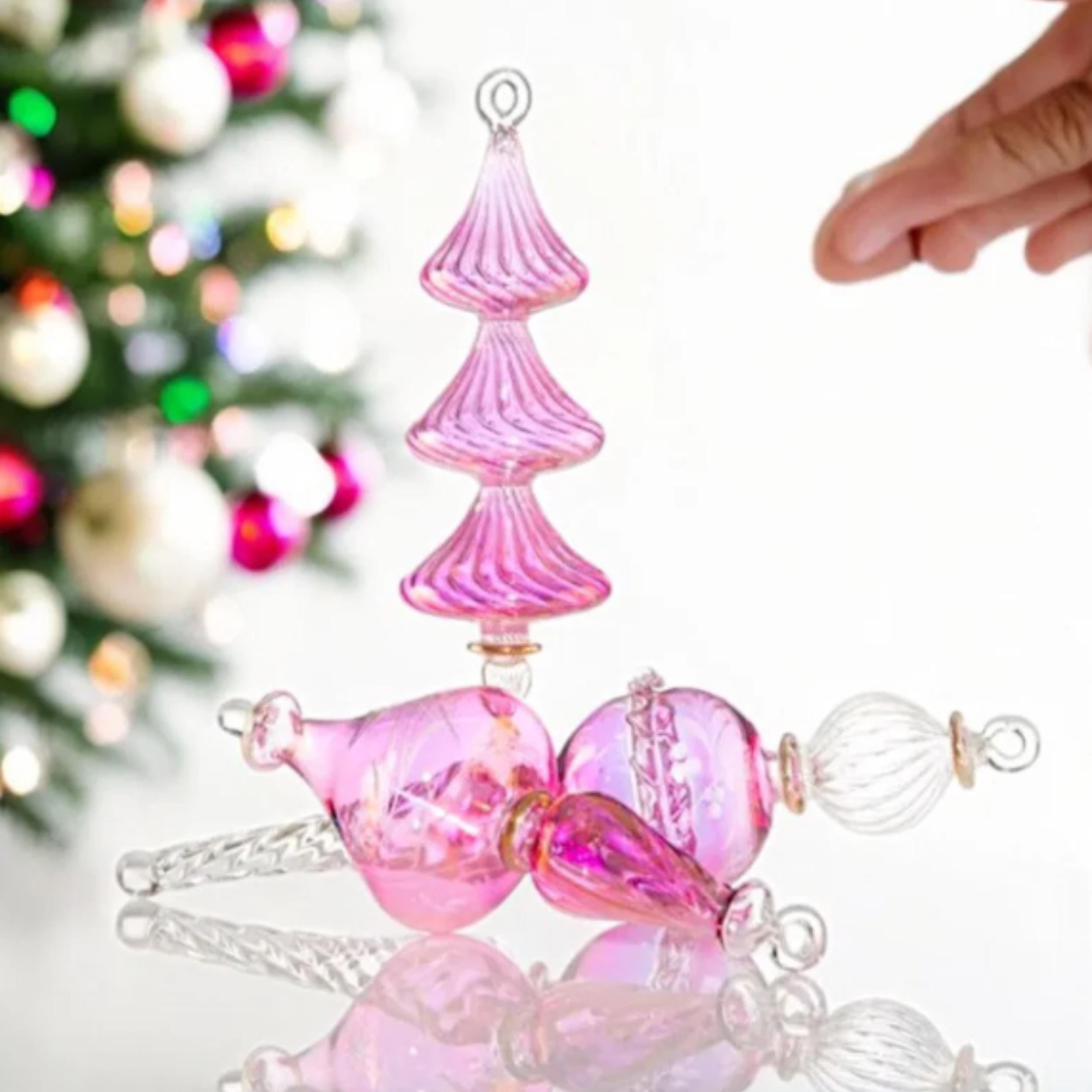 Elegant Egyptian Glass Christmas Ornaments - Set of 3 Adorable Hanging Decorations-Gorgeous Set of 3 Glass Xmas Ornaments