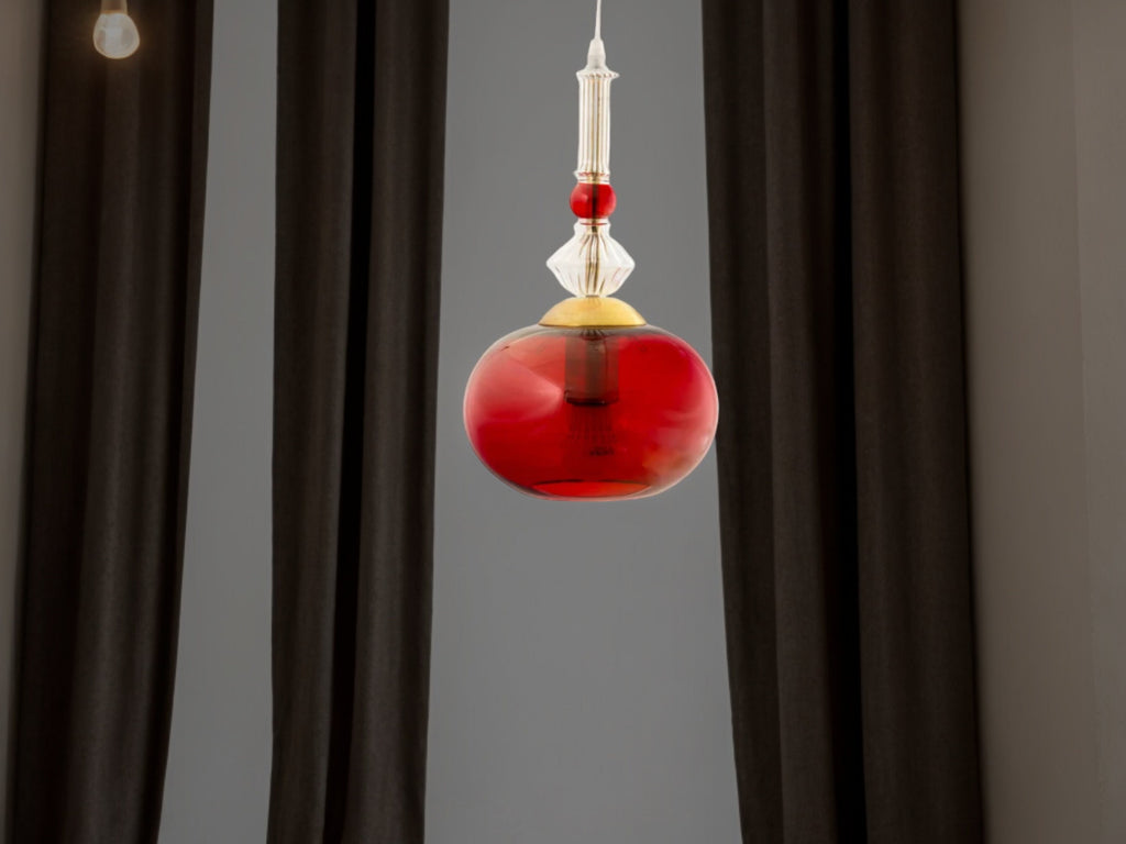 Customizable Blown Glass Pendant Light - Stylish mouth blown  pendant light - Personalized Ceiling Light- ceiling light - deco light fixture