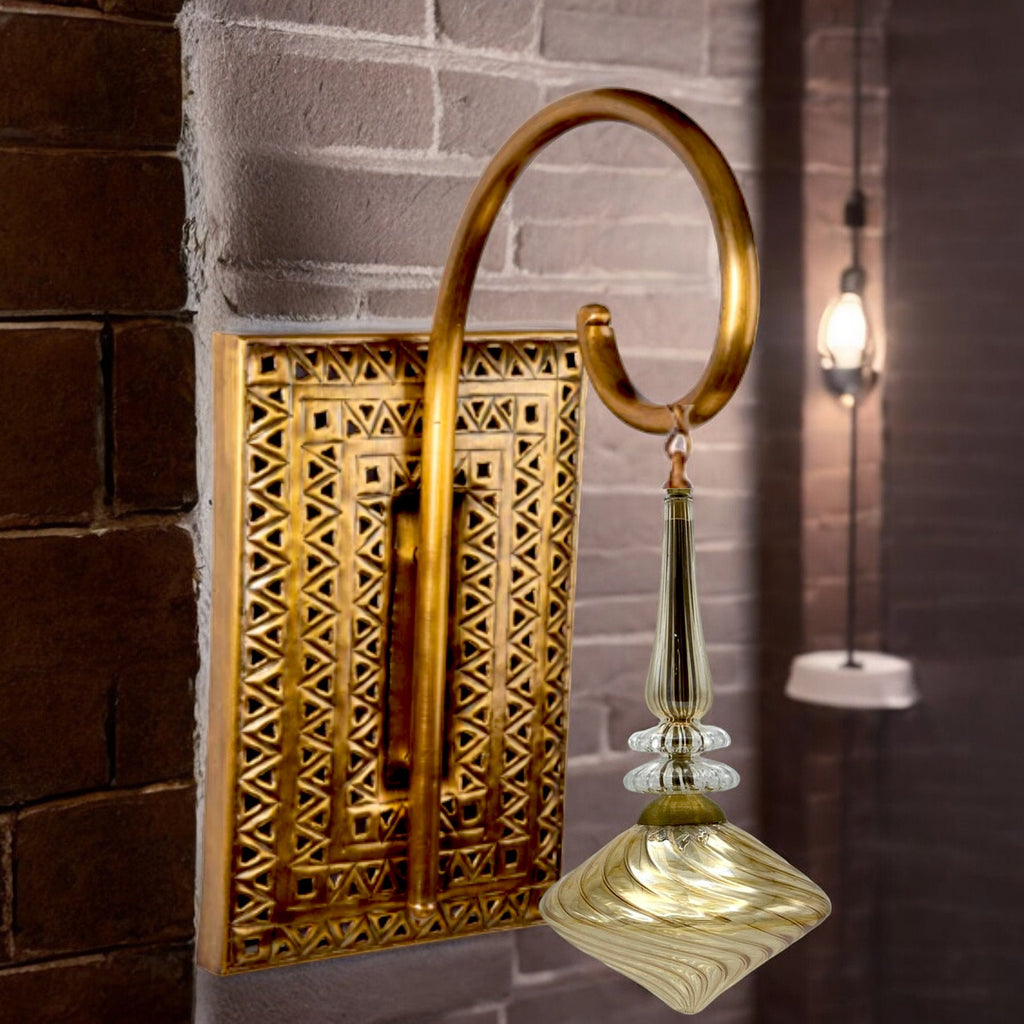 Sleek Glass Vanity Light - Unique Bathroom Sconce - Over Mirror Decor - Stylish Home Lighting