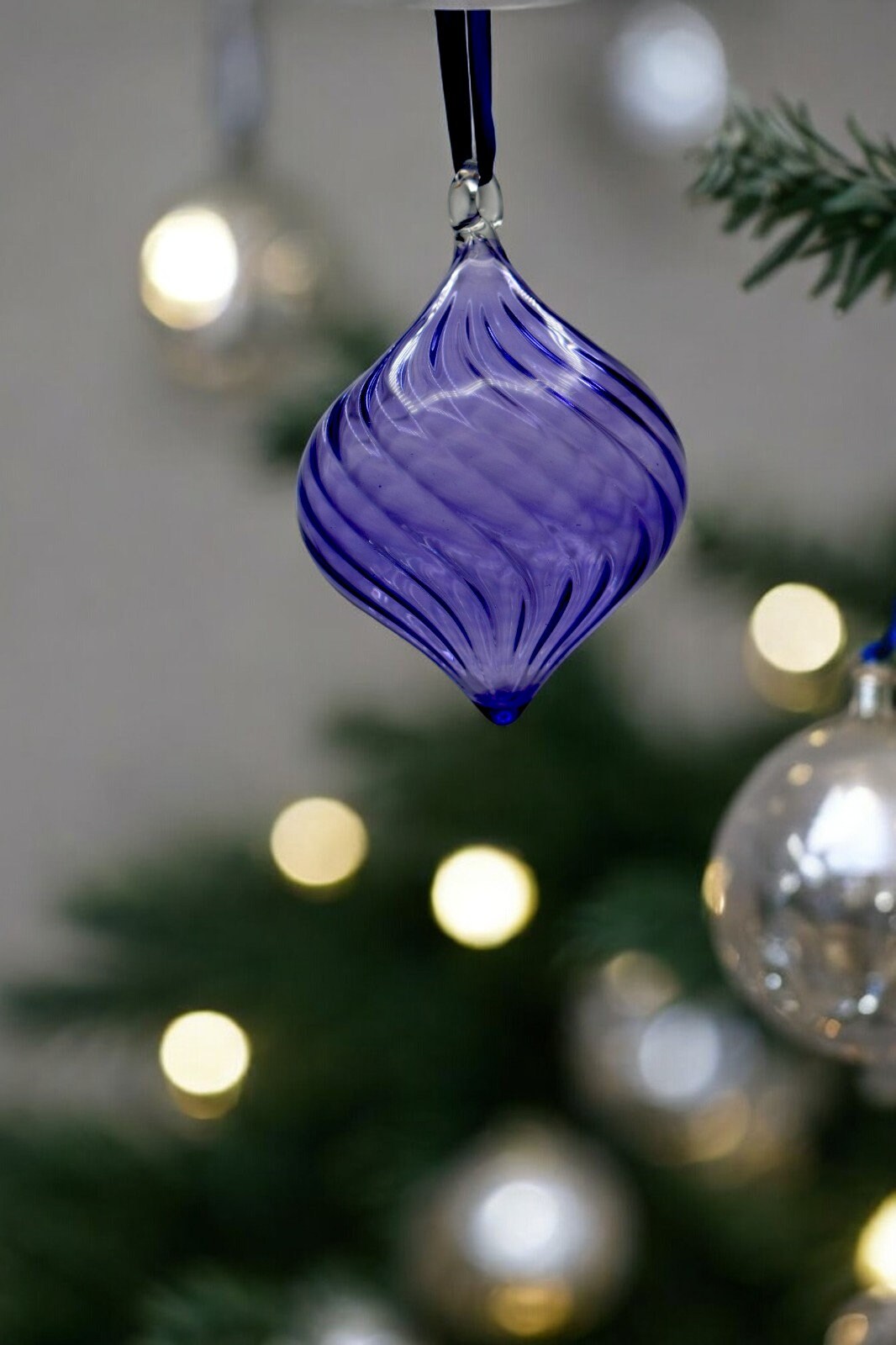 Christmas Tree Decorations Purple- Whimsical Tree Ornaments - Unique Hanging Decor - Sparkling Festive Accents"
