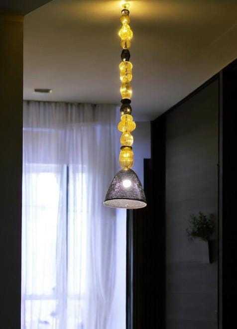 One-of-a-Kind Blown Glass Pendant -Stylish Lighting for Any Room- Modern Art Lighting