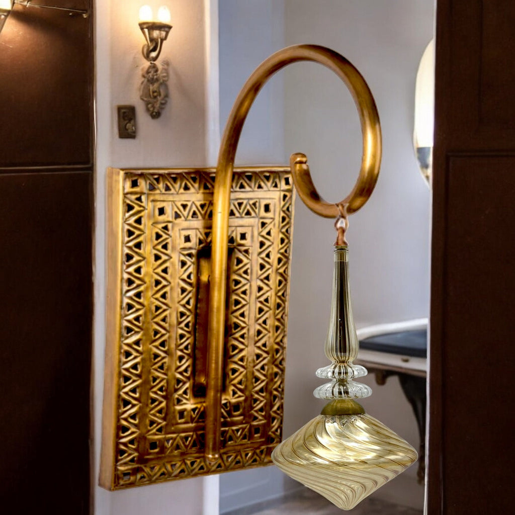 Sleek Glass Vanity Light - Unique Bathroom Sconce - Over Mirror Decor - Stylish Home Lighting