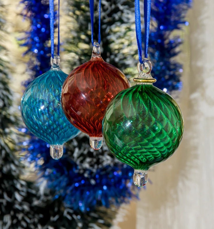 Christmas glass  Ball Ornaments- Adorable Hanging Decorative Xmas Balls for Christmas Tree Decorations Home -hanging ornaments -green  2023