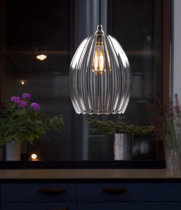 Blown glass pendant - Modern pendants lights - kitchen island light - ceiling decor - ceiling light - glass  pendant light - light fixture