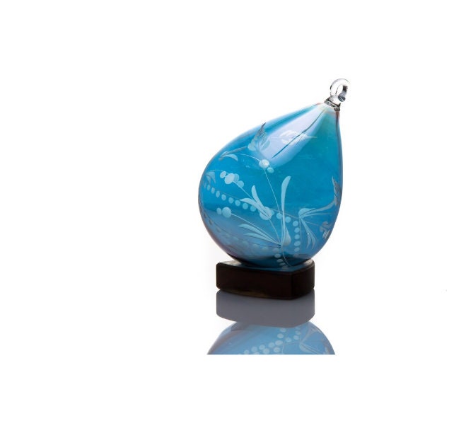 Christmas Ornaments Balls Clear - Hand Blown Glass Hanging Ornaments - Etched Glass Christmas Tree Decoration - Ornament for Christmas Trees